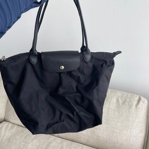 Longchamp Le Pliage tote in black